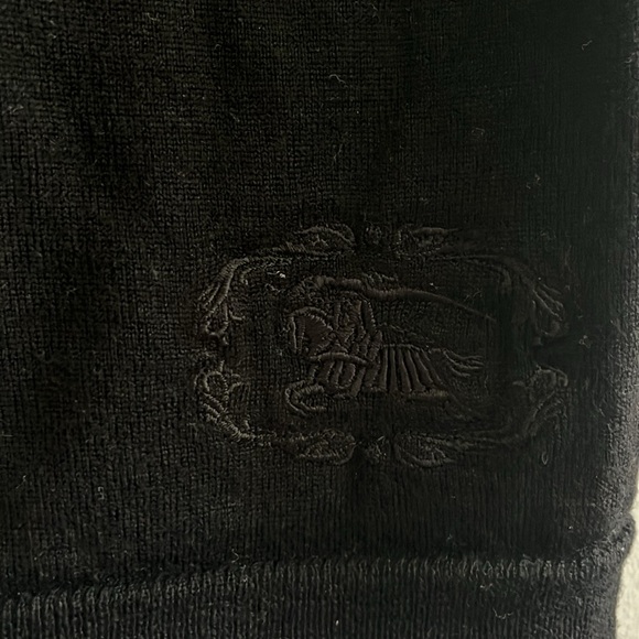 Burberry London black 100% fine merino wool short sleeve top - Picture 3 of 7